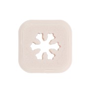 Mini snowflake cookie cutter 12x11 mm in biodegradable polymer - Beige x1