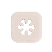 Mini snowflake cookie cutter 12x11 mm in biodegradable polymer - Beige x1