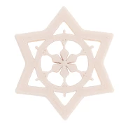 Snowflake star cookie cutter 30x27 mm in biodegradable polymer - Beige x1