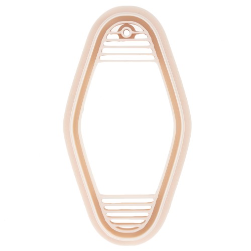 Key ring punch motel 65x32 mm in biodegradable polymer - Beige x1