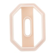 Openwork octagon cookie cutter 65x32 mm in biodegradable polymer - Beige x1|raw }}