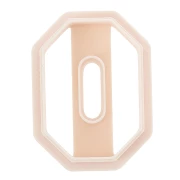 31x22 mm openwork octagonal cookie cutter made of biodegradable polymer - Beige x1