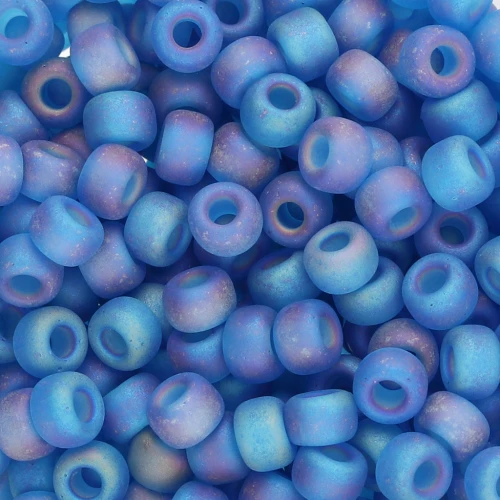 Seed beads Miyuki 6/0 149FR - Transparent Capri Blue AB Mat x8g