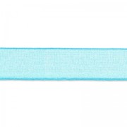 Organza ribbon 6mm Turquoise-Blue x 1m|raw }}