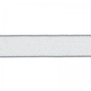 Organza ribbon 6mm Gray x 1m|raw }}