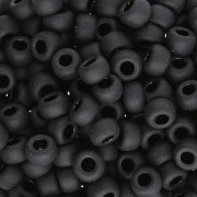 Seed beads Miyuki 6/0 401F - Black Mat x8g|raw }}