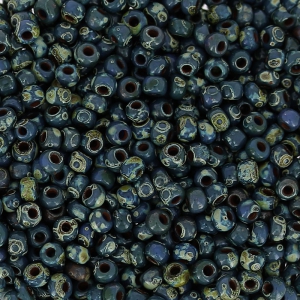 Miyuki Seed beads Duracoat 11/0 4516 - Opaque Dark Teal Picasso x8g