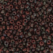 Miyuki Seed beads Duracoat 11/0 4513 - Opaque Red Luster Picasso x8g