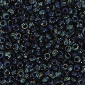 Miyuki Seed beads Duracoat 11/0 4518 - Opaque Cobalt Picasso x8g