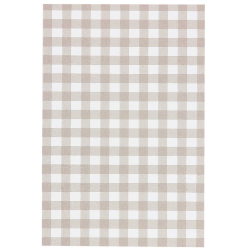 9x6cm Jewelry cards - Gingham pattern - Sand - White x20