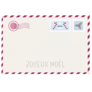 Christmas - Cartes à bijoux 6x9 cm - Motif carte postale de noël - Beige - Lie de vin x20 Cartes à bijoux 6x9 cm - Motif carte postale de noël - Beige - Lie de vin x20