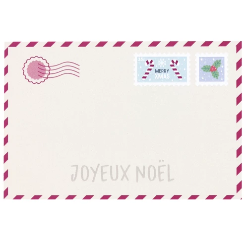 6x9cm Jewelry cards - Christmas postcard pattern - Beige - Lie de vin x20
