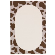 9x6cm Jewelry cards - Cow pattern - Sepia - Brown - Cream x20|raw }}