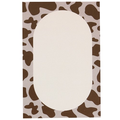 9x6cm Jewelry cards - Cow pattern - Sepia - Brown - Cream x20