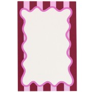 9x6cm Jewelry cards - Stripes pattern - Pink - Burgundy - White x20|raw }}