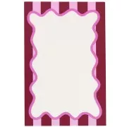9x6cm Jewelry cards - Stripes pattern - Pink - Burgundy - White x20