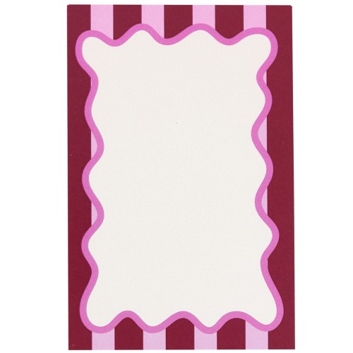 9x6cm Jewelry cards - Stripes pattern - Pink - Burgundy - White x20
