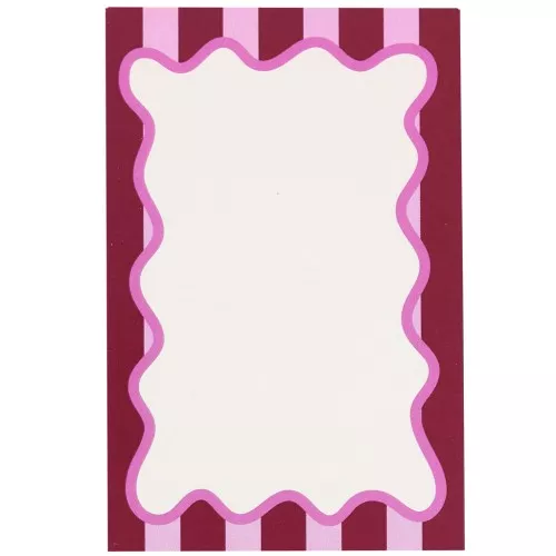 9x6cm Jewelry cards - Stripes pattern - Pink - Burgundy - White x20
