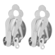 Clips d'oreilles plateau 12 mm oreilles non percées - Stainless steel 304 x2