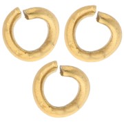 Open rings 5x1 mm - Gold-plated 316L stainless steel x100