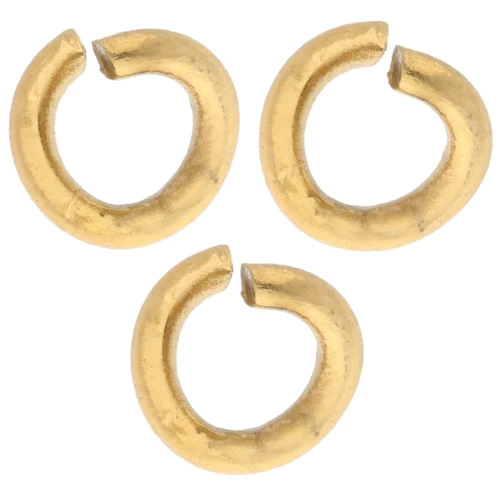 Open rings 5x1 mm - Gold-plated 316L stainless steel x100