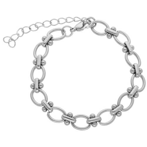 7.5 mm Fantasy mesh bracelet - Stainless steel 304 x16cm