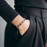 7.5 mm Fantasy mesh bracelet - Stainless steel 304 x16cm