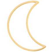 Mounting ring moon 25x17 mm - Stainless steel 316L Gold x1