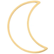 Mounting ring moon 25x17 mm - Stainless steel 316L Gold x1