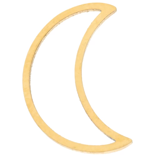 15x10 mm Moon Mounting Ring - Gold-Plated 316L Stainless Steel x1