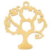 Tree of Life Charm 18x16 mm - 304 Gold Stainless Steel x1|raw }}