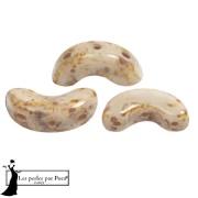 Perles en verre Arcos® par Puca® 5x10 mm - White Stony Beige x10g