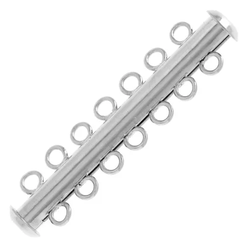 7-row sliding clasp 41 mm - Silver x1