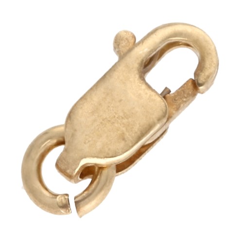 7 mm long lobster clasp with open ring - Silver 925 Gilded x1