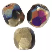 Fire Polished faceted beads 3mm Crystal California Violet x50