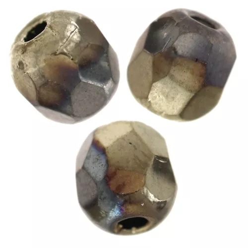 Fire Polished faceted beads 3mm Crystal California Graphite x50