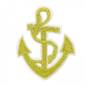 Iron-on badge Anchor 50x40 mm Gold tonex1