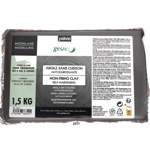 Gédéo Self-Hardening No-Fire Clay - Concrete Grey x1.5kg