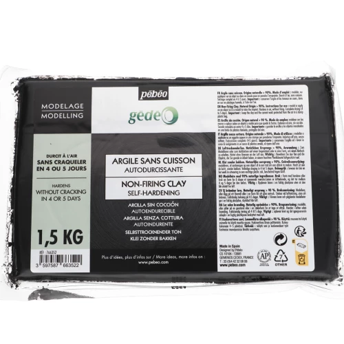 Gédéo Self-Hardening No-Fire Clay - Black x1.5kg