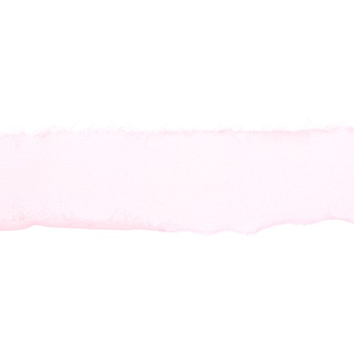 Frayed muslin ribbon 40 mm - Salmon x1m