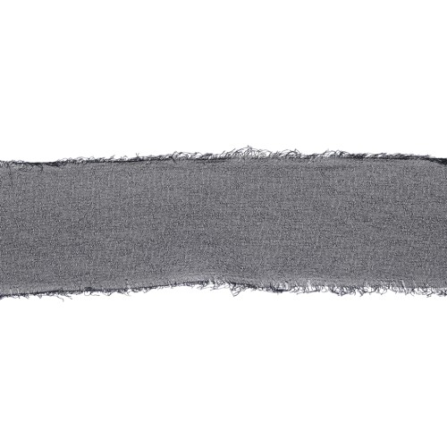 Frayed muslin ribbon 40 mm - Navy blue x1m