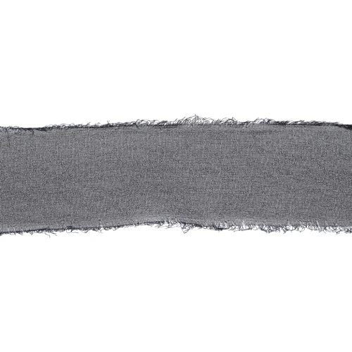 Frayed muslin ribbon 40 mm - Navy blue x1m