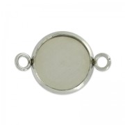 Spacer for  8mm round flat back cab Stainless steel setting x1