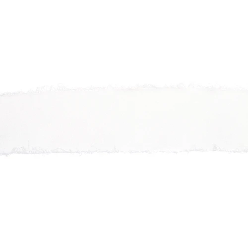 Frayed muslin ribbon 40 mm - Ecru x1m