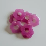 20 mm flower pendant in tinted gemstone - Violet jade x1
