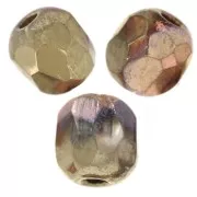 Fire Polished faceted beads 3mm Crystal California Pink x50