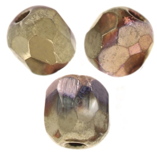 Fire Polished faceted beads 3mm Crystal California Pink x50