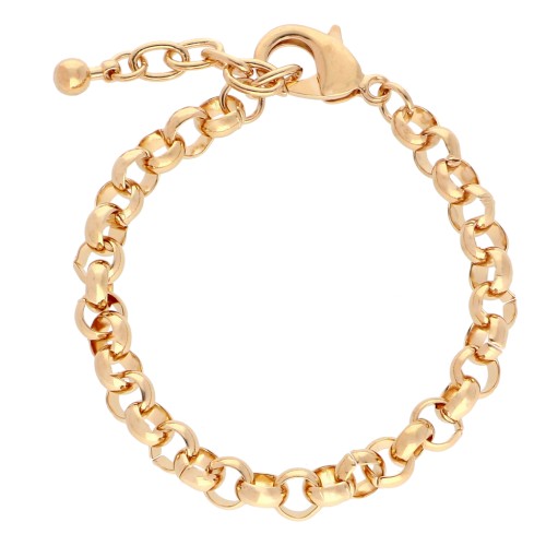 7 mm Jaseron Mesh Bracelet - Fine gold plated x17cm