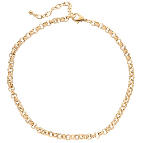 Belcher chain necklace 7 mm - Fine gold plated x44cm