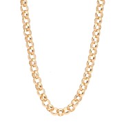 Jaseron mesh necklace 7 mm - Fine gold plated x44cm